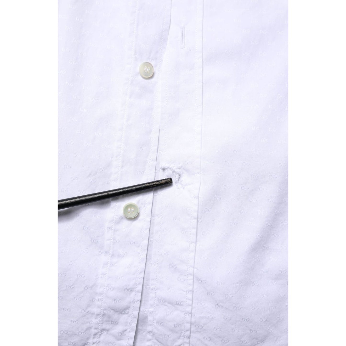 Dolce & Gabbana White GOLD Long Sleeve Dress Men Formal Shirt TSH906880-39