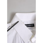 Dolce & Gabbana White GOLD Long Sleeve Dress Formal Shirt TSH906887-40