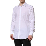 Dolce & Gabbana White GOLD Cotton Long Sleeves Formal Shirt TSH906907-42