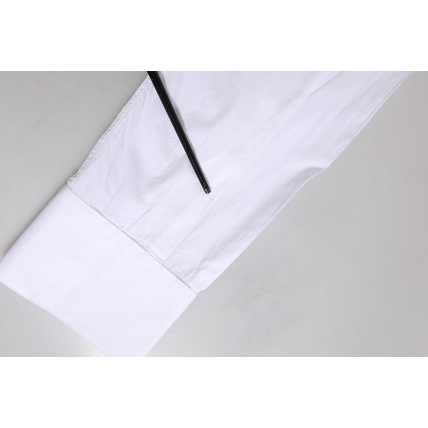 Dolce & Gabbana White GOLD Cotton Poplin Dress Formal Shirt TSH906915-39