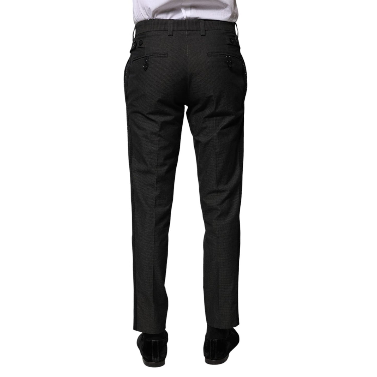 Dolce & Gabbana Gray Cotton Patterned Formal Pants PAN73270-44