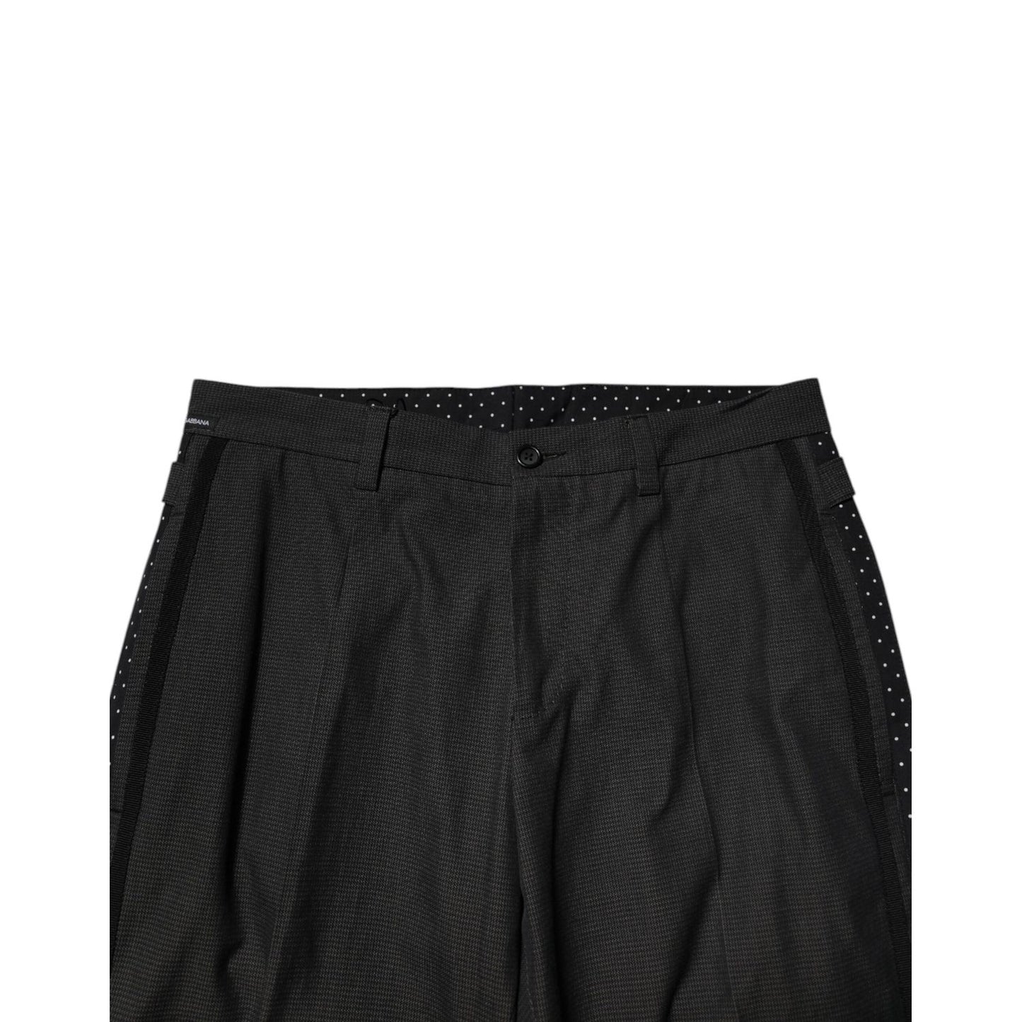 Dolce & Gabbana Gray Cotton Patterned Formal Pants PAN73270-44