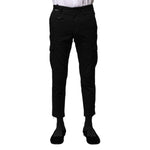 Dolce & Gabbana Black Cotton Formal Men Cropped Pants PAN75866-44