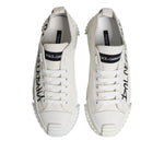 Dolce & Gabbana White Cotton NS1 Low Top Sneakers Shoes MV7259-43