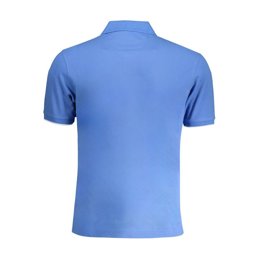 La Martina Light Blue Cotton Men Polo Shirt LA-30459-S