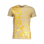 Cavalli Class Beige Cotton T-Shirt CA-28611-L