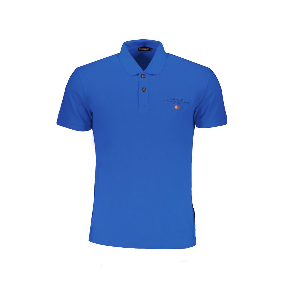 Napapijri Blue Cotton Polo Shirt NA-29497-S