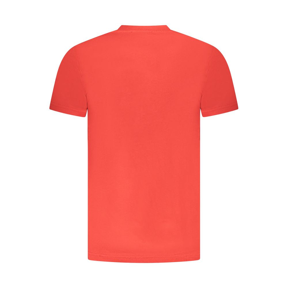 Cavalli Class Red Cotton Men T-Shirt CA-36677-M