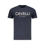 Cavalli Class Blue Cotton Men T-Shirt CA-36676-M