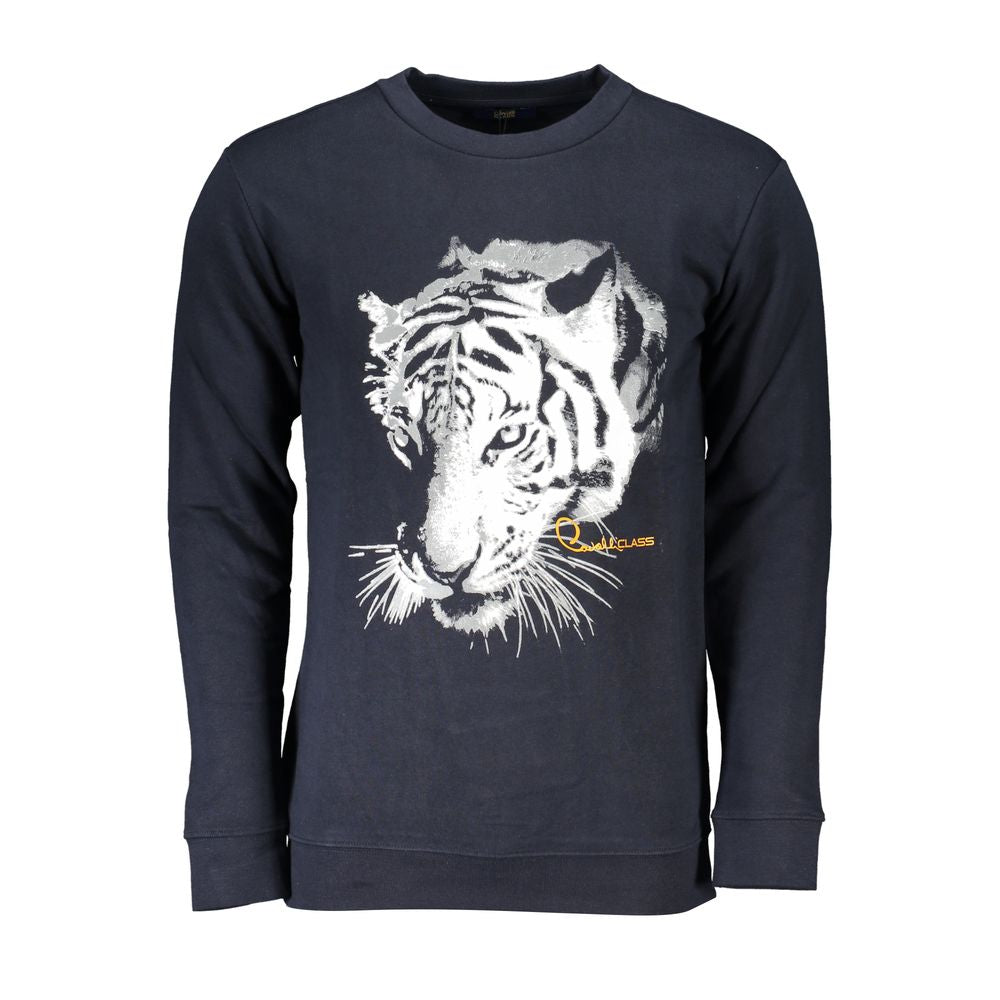 Cavalli Class Blue Cotton Sweater CA-26757-L