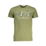Cavalli Class Green Cotton T-Shirt CA-28585-L