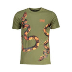 Cavalli Class Green Cotton T-Shirt CA-28637-L