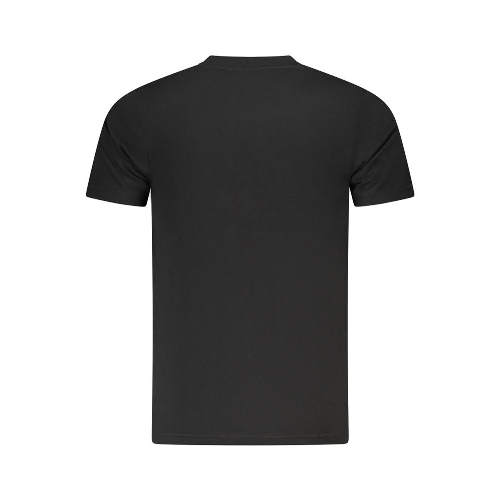 Cavalli Class Black Cotton Men T-Shirt CA-36679-M
