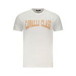 Cavalli Class White Cotton Men T-Shirt CA-36701-M