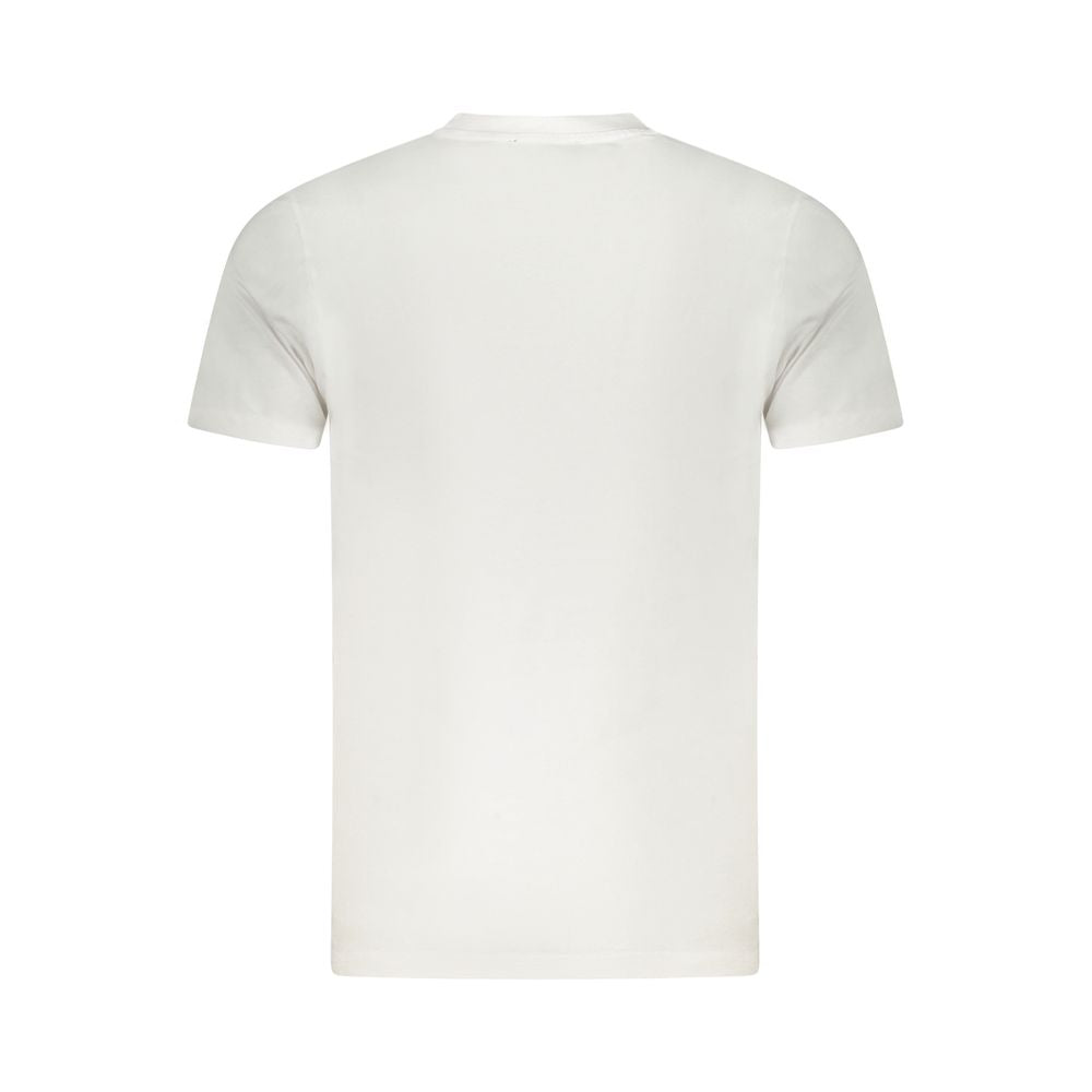Cavalli Class White Cotton Men T-Shirt CA-36701-M