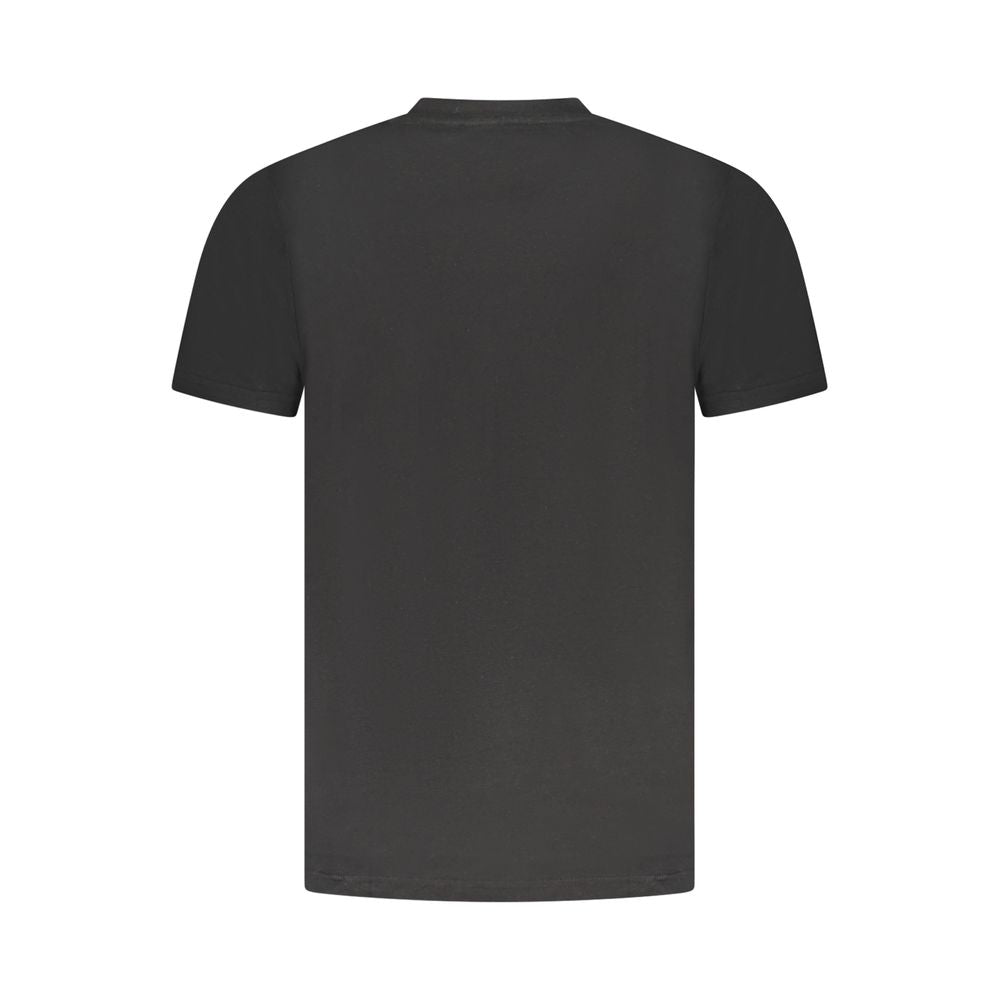 Cavalli Class Black Cotton Men T-Shirt CA-36714-M