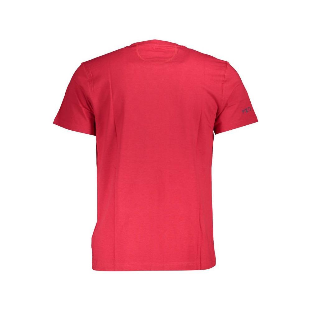 La Martina Red Cotton Men T-Shirt LA-36798-M