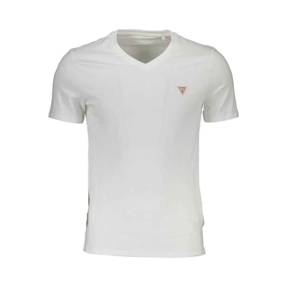 Guess Jeans White Organic Cotton Men T-Shirt GU-37561-XL