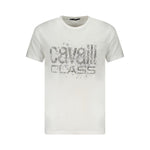 Cavalli Class White Cotton Men T-Shirt CA-36674-M