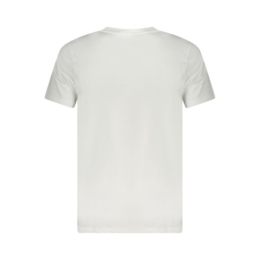 Cavalli Class White Cotton Men T-Shirt CA-36674-M