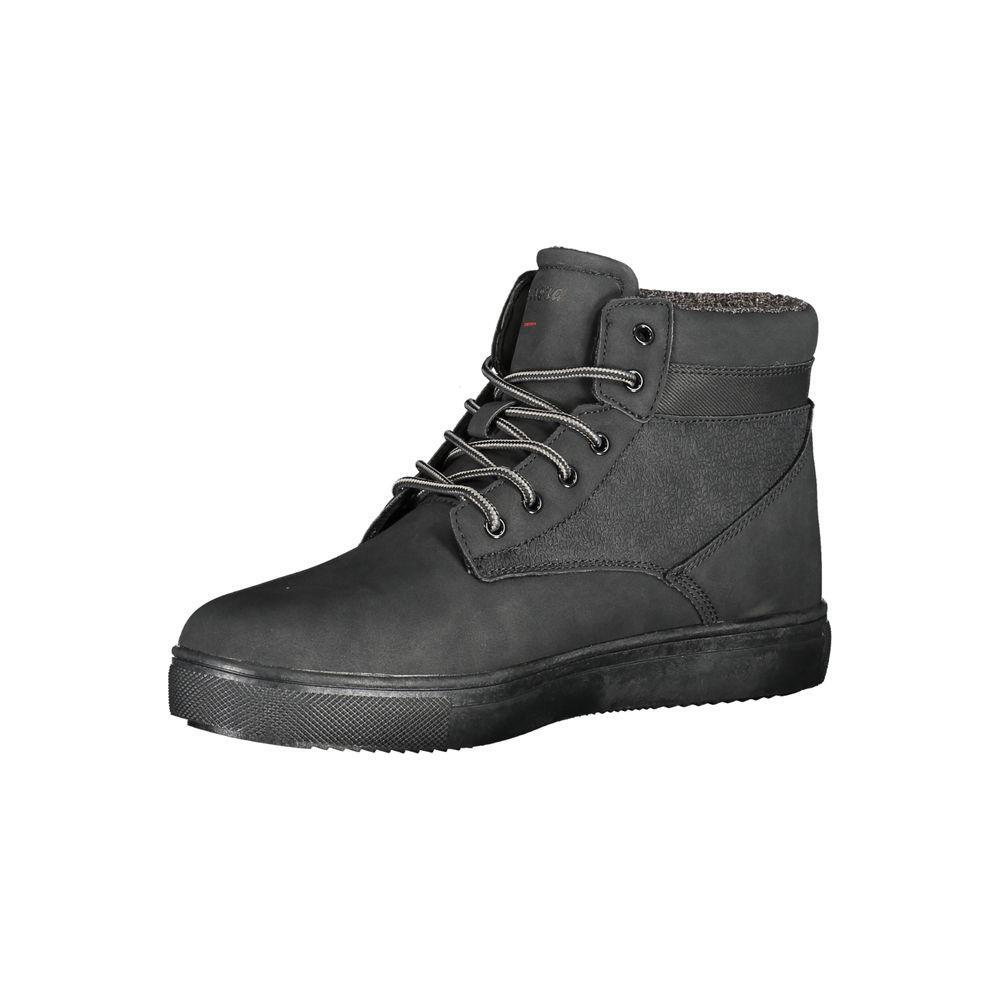 Carrera Chic Black Lace-up Boots with Contrast Details CA-25543-EU40/US7