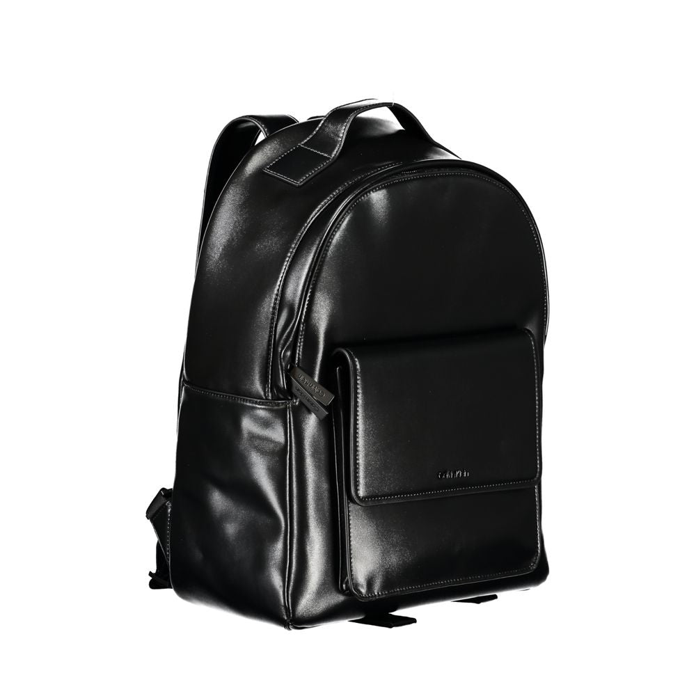 Calvin Klein Elegant Black Urban Backpack with Laptop Compartment CA-26054