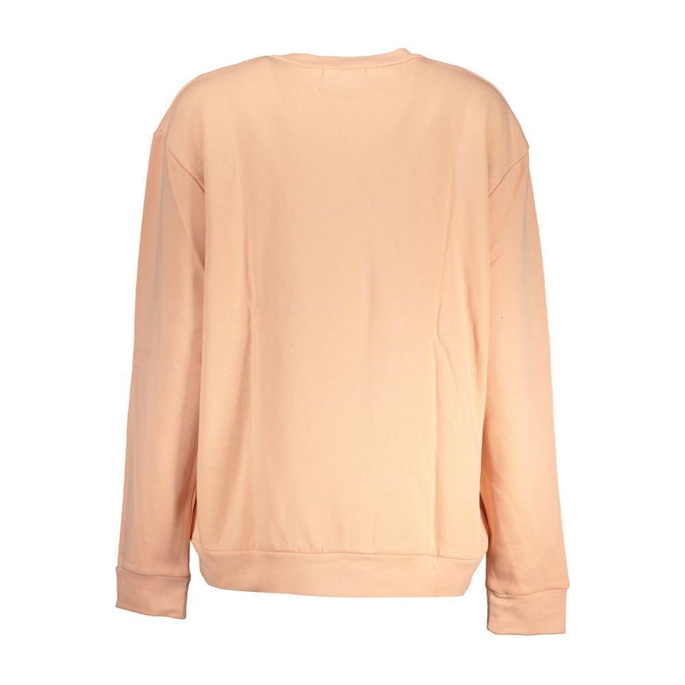 Cavalli Class Elegant Long-Sleeved Pink Fleece Sweatshirt CA-28644-XS