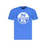 North Sails Blue Cotton Men T-Shirt NO-33990-S