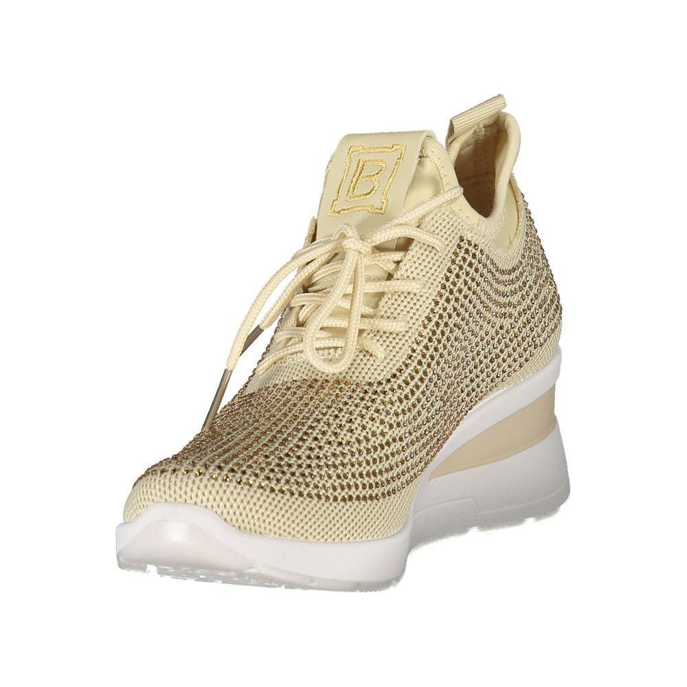 Laura Biagiotti Beige Polyester Women Sneaker LA-36472-EU37/US7