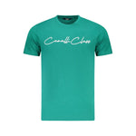 Cavalli Class Green Cotton Men T-Shirt CA-36699-M
