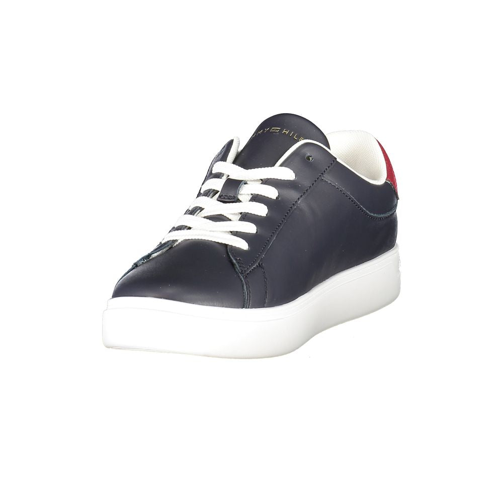 Tommy Hilfiger Blue Leather Women Sneaker TO-36760-EU36/US6