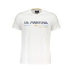 La Martina White Cotton Men T-Shirt LA-37347-XL