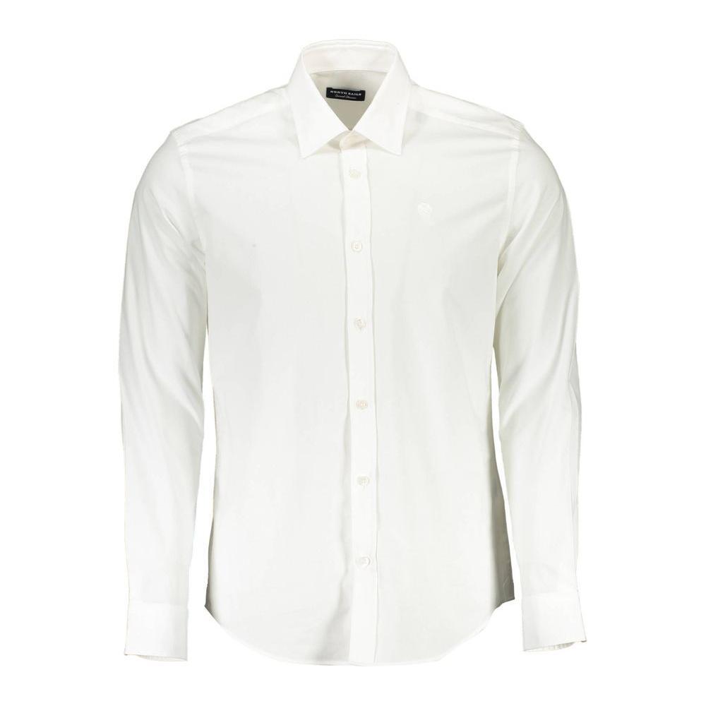 North Sails White Cotton Men Shirt NO-37816-M