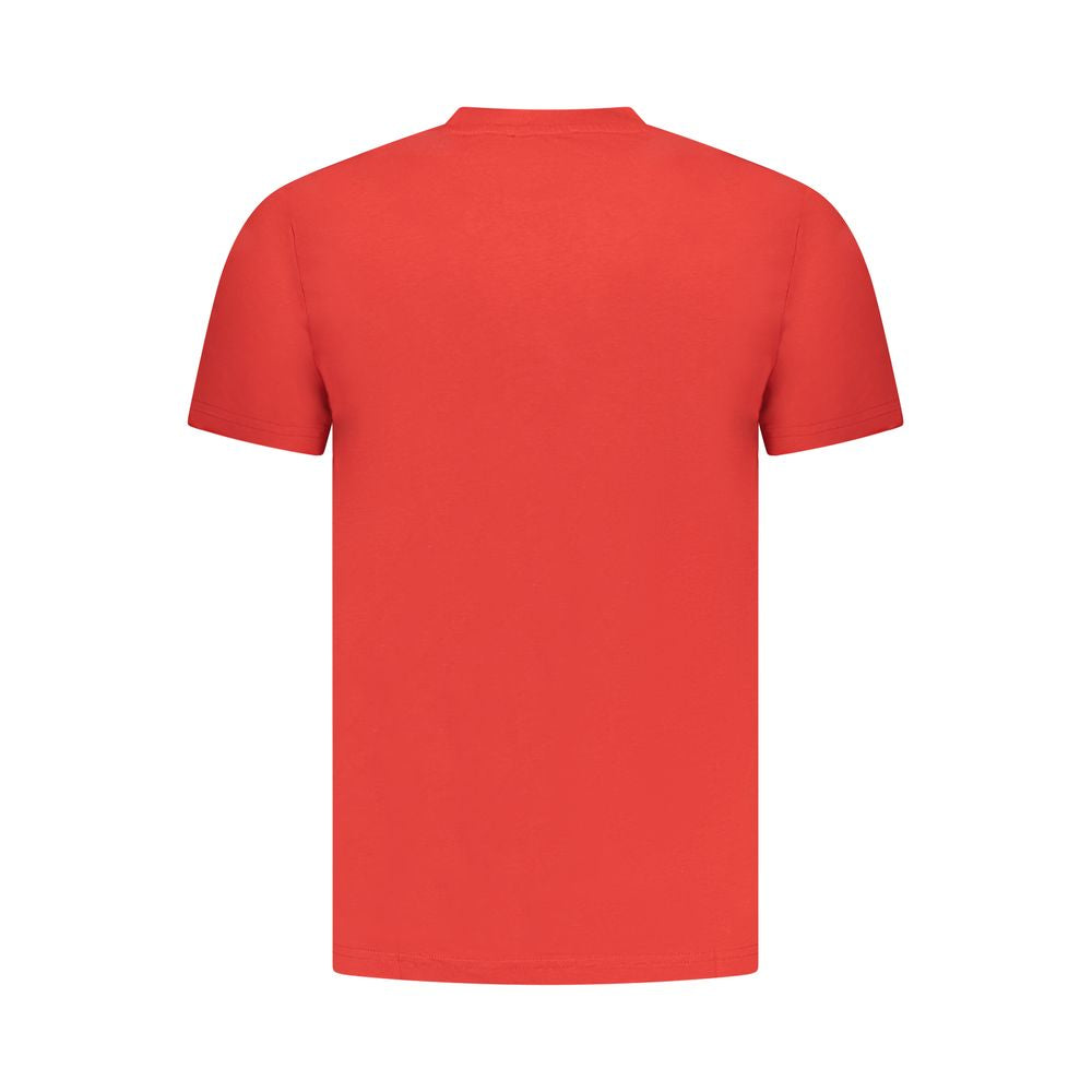 Cavalli Class Red Cotton Men T-Shirt CA-36717-M