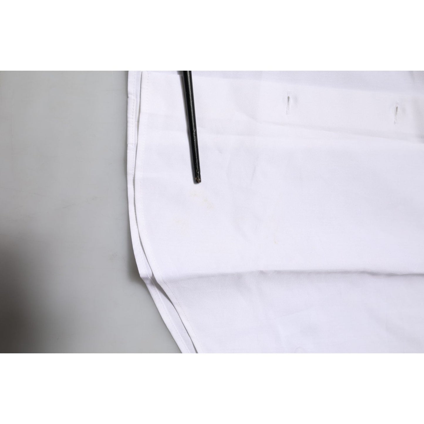 Dolce & Gabbana White Cotton GOLD Long Sleeves Dress Shirt TSH906806-37