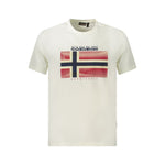 Napapijri White Cotton Men T-Shirt NA-35885-S