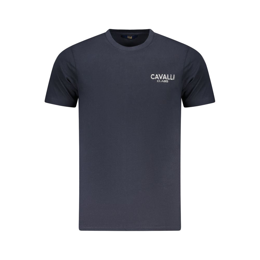 Cavalli Class Blue Cotton Men T-Shirt CA-36665-M