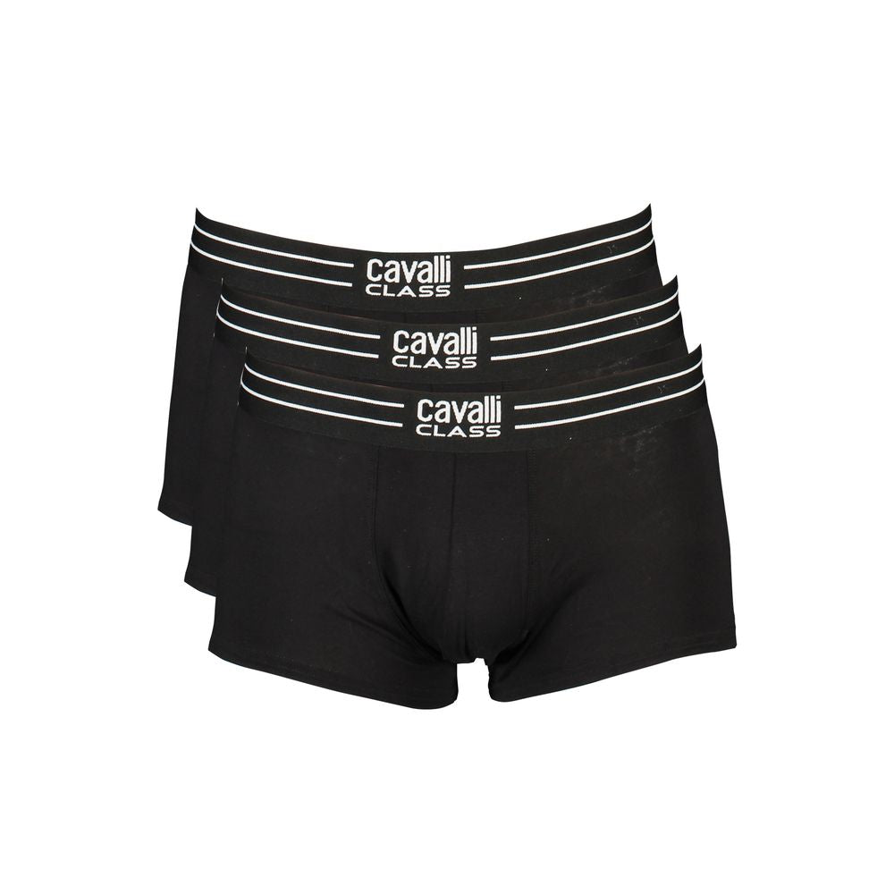 Cavalli Class Black Cotton Underwear CA-26559-S
