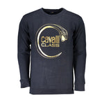 Cavalli Class Blue Cotton Sweater CA-26717-3XL