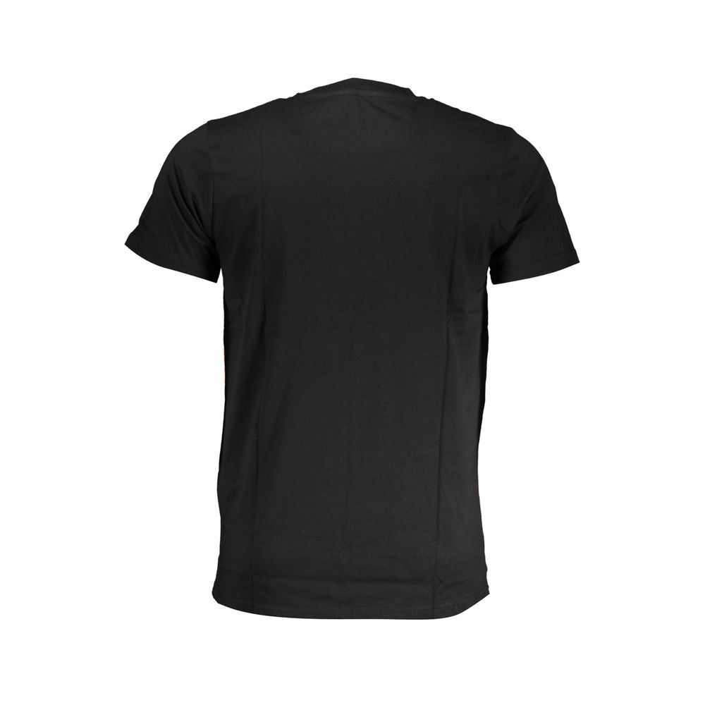 Cavalli Class Black Cotton T-Shirt CA-28610-XL