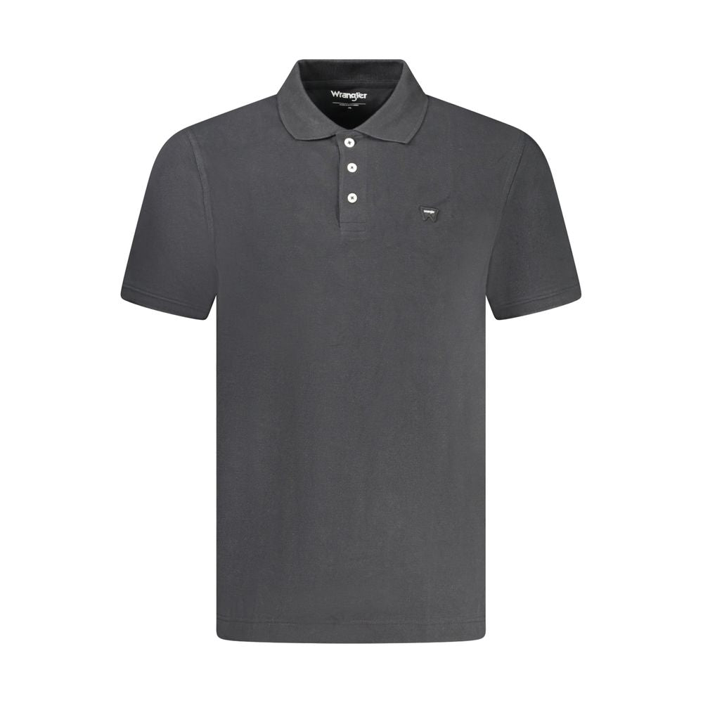 Wrangler Black Cotton Polo Shirt WR-35307-S