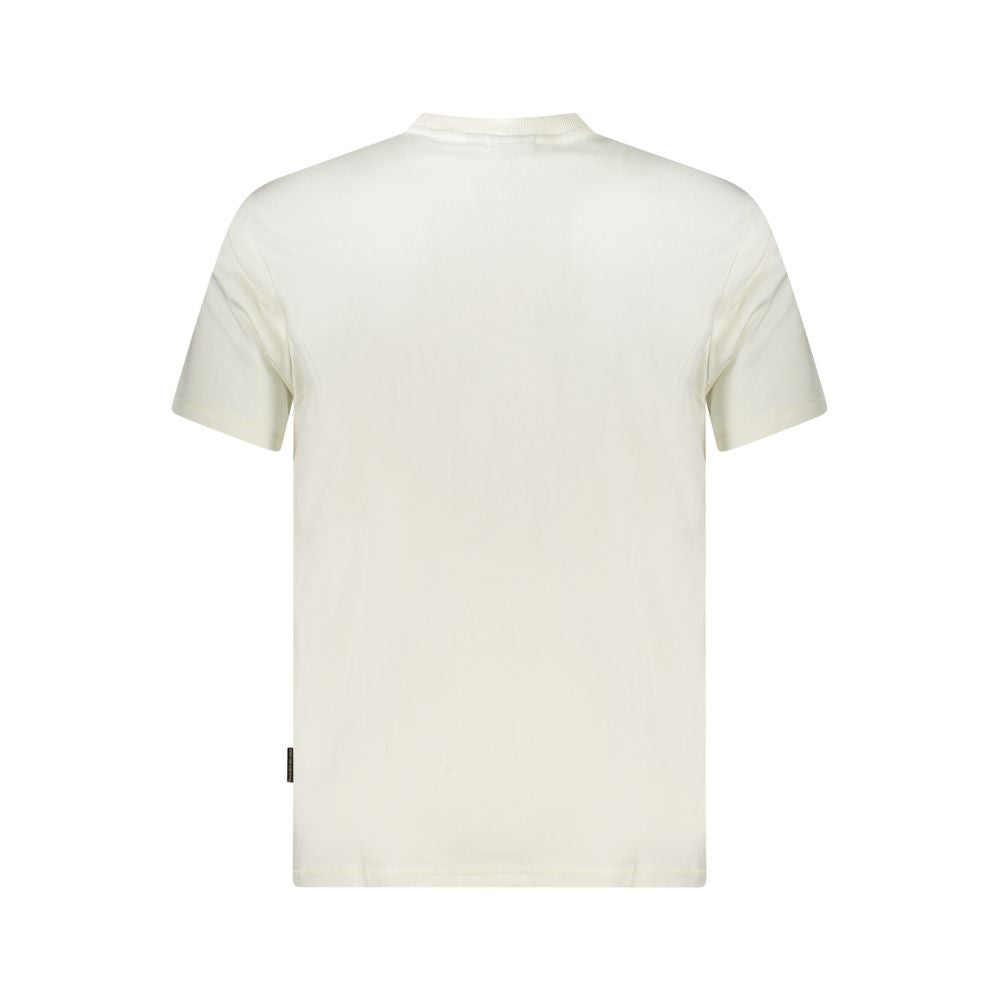 Napapijri White Cotton Men T-Shirt NA-35884-S