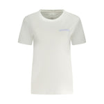Converse White Cotton Women T-Shirt CO-38355-XS
