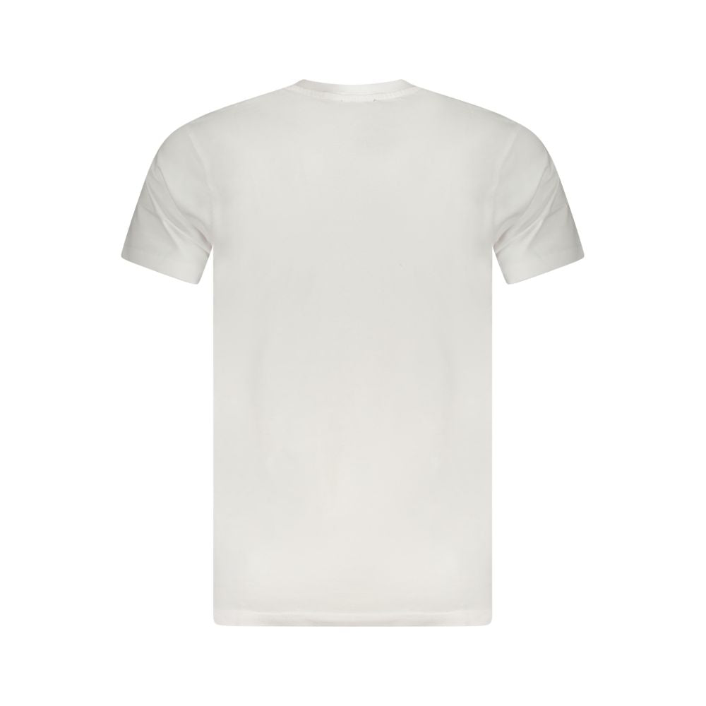 Cavalli Class White Cotton Men T-Shirt CA-36635-M