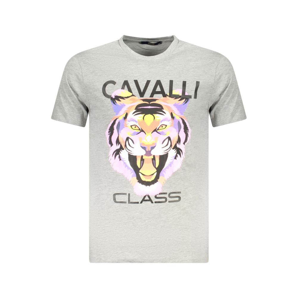 Cavalli Class Brown Cotton Men T-Shirt CA-36680-M