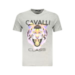 Cavalli Class Brown Cotton Men T-Shirt CA-36680-M