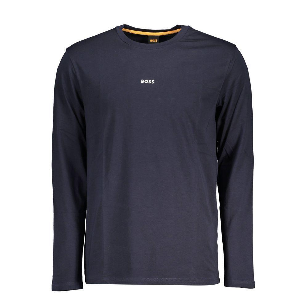 Hugo Boss Blue Cotton Men T-Shirt BO-37594-S