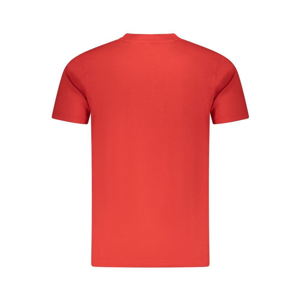 Cavalli Class Red Cotton Men T-Shirt CA-36652-M