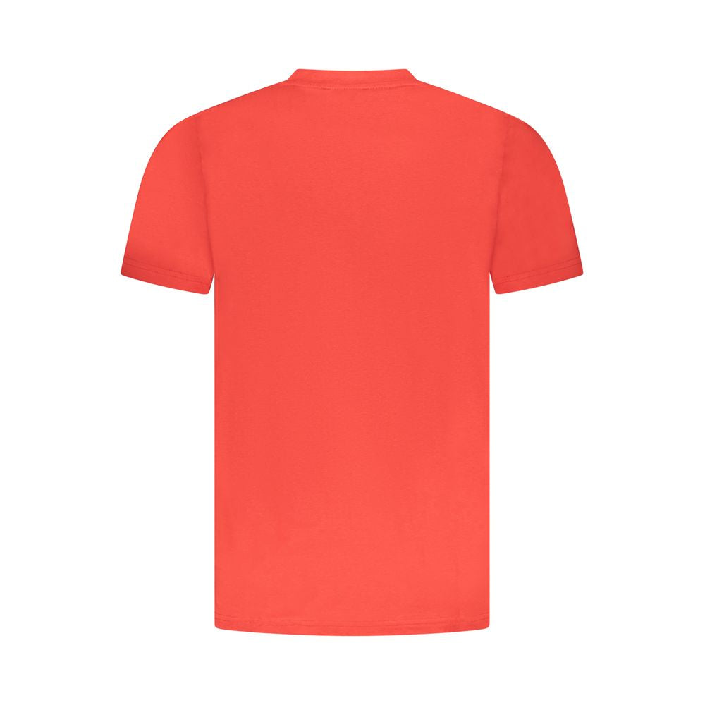 Cavalli Class Red Cotton Men T-Shirt CA-36715-M