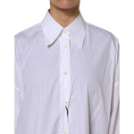 Dolce & Gabbana White Cotton Collared Shirt Long Sleeve Top TSH906891-38